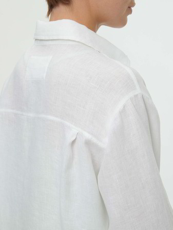 Bluse aus Bio-Leinen, 11 weiß