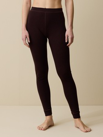 Leggings aus Bio Wolle, aubergine
