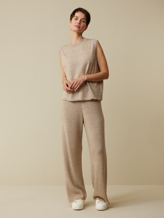 Stricktop aus Bio-Leinen und Wolle, leinen melange