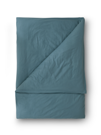 Deckenüberzug ILVA, blau, 100 % Baumwolle, Flanell, GOTS
