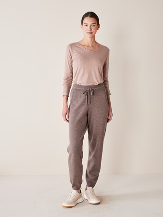 Hose-Strick, walnuss melange