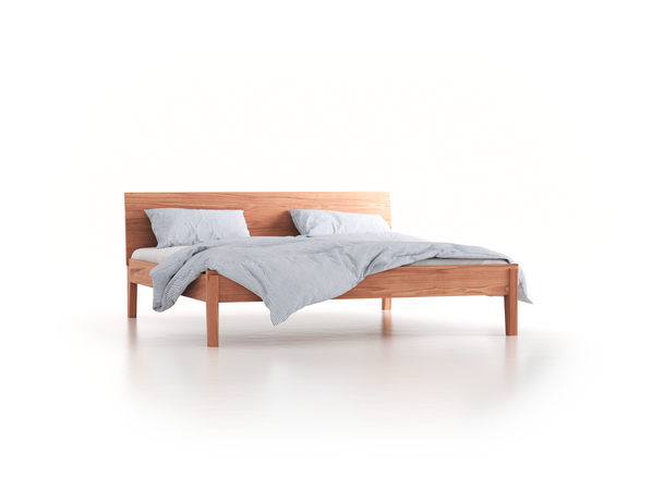 Bett Alpina mit Betthaupt, 200 x 210 cm, Kernbuche