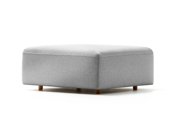 Hocker Sereno, bodennah, B96xT96cm, Wollstoff Stavang Kiesel