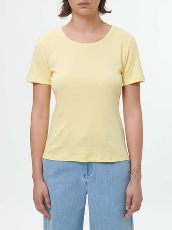 T-Shirt aus Bio-Baumwolle, zitronensorbet