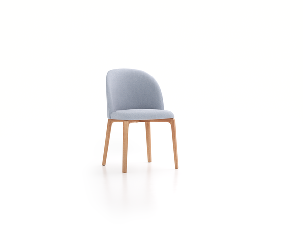 Stuhl Belmont ohne Armlehne 54X60/45X83/48 cm, mit Bezug, Wollstoff Stavang Kiesel (62), Eiche