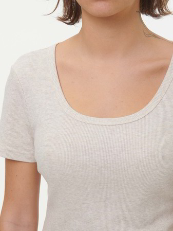 Kurzarmshirt aus Bio-Baumwolle, 14 natur melange