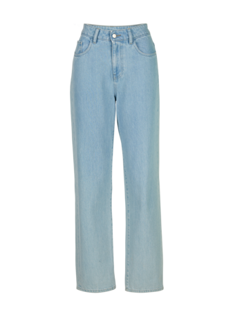 Jeans straight, light blue denim