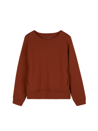 Sweatshirt aus Bio-Baumwolle, kastanie