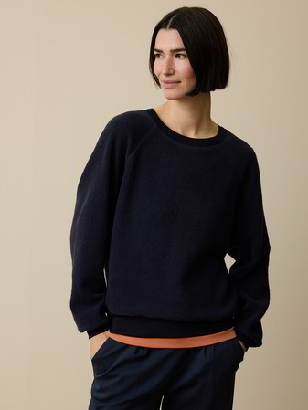 Sweatshirt aus Bio Baumwolle, navy