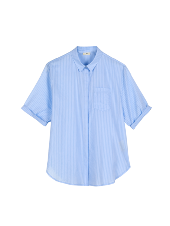 Schlafshirt aus Bio-Baumwolle, himmelblau