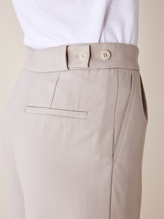 Marlenehose-Cool Wool, kiesel