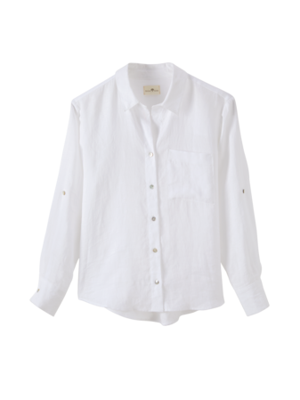 Bluse Langarm, weiss