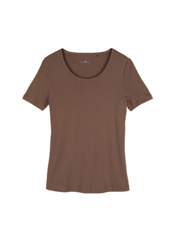 Schlafshirt Kurzarm aus Bio-Baumwolle, 25 mauve