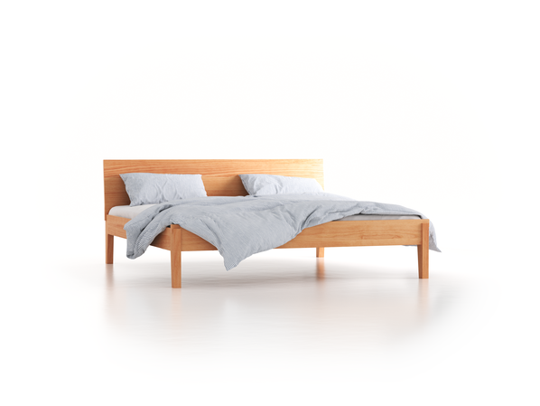 Bett Alpina mit Betthaupt, 200 x 210 cm, Buche