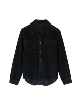 Blusenjacke Cord aus Bio-Baumwolle, navy