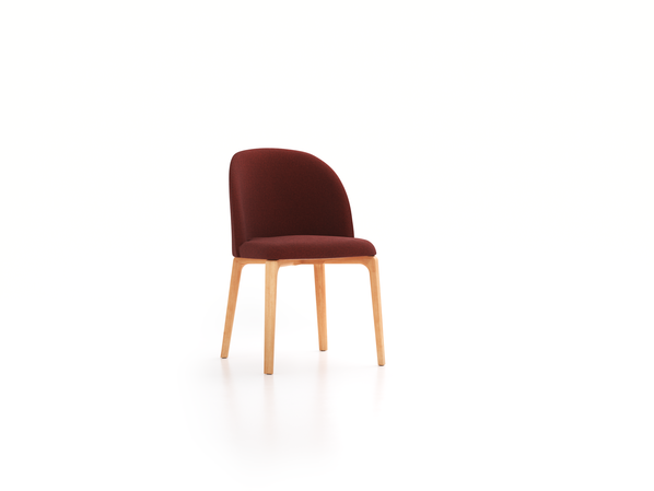 Stuhl Belmont ohne Armlehne 54X60/45X83/48 cm, mit Bezug, Wollstoff Kaland Ziegel (72), Buche