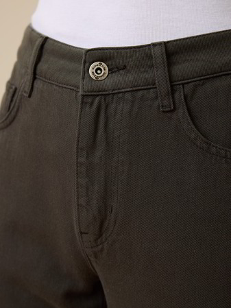 Hose aus Bio-Baumwolle, black olive