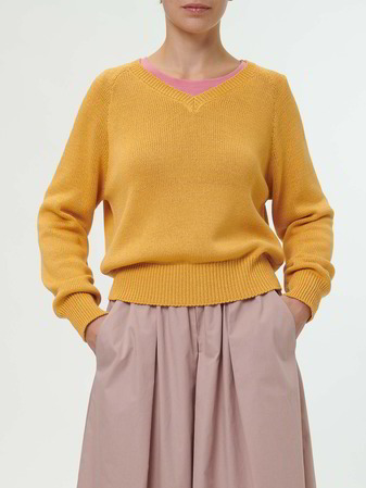 Pullover aus Bio-Baumwolle, 24 honiggelb
