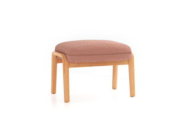 Hocker Ketil, Wollstoff Elverum Ziegel (85), Buche