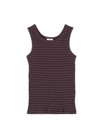 Top aus Bio Baumwolle, ringel aubergine