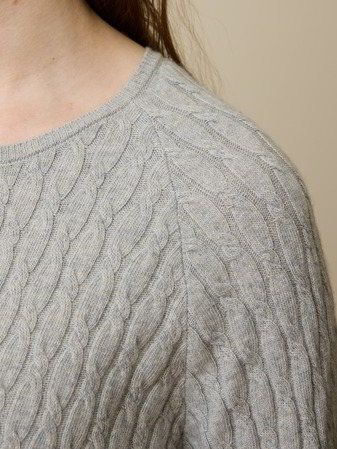 Pullover aus Bio-Baumwolle und Wolle, grau melange