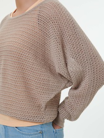 Pullover aus Alpakawolle, 73 camelie
