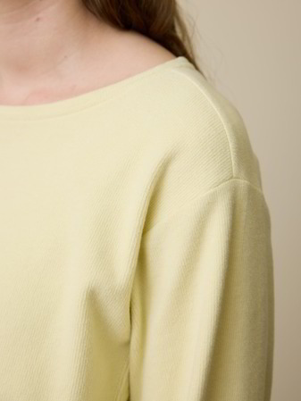 Sweatshirt aus Bio-Baumwolle, pastellgelb