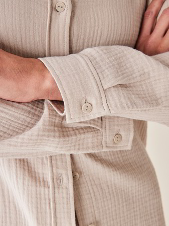 Bluse Langarm, sand