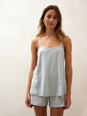 Top, silberblau-weiss ringel