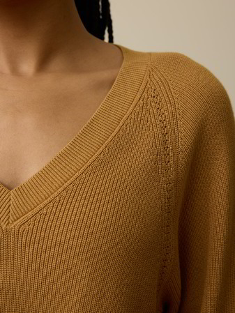 Pullover aus Bio-Baumwolle, dijon