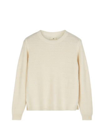Pullover aus Bio-Baumwolle und Wolle, natur