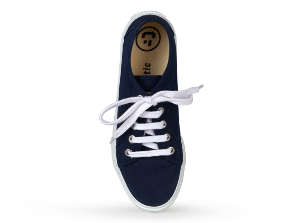Baumwoll-Sneaker, dunkelblau