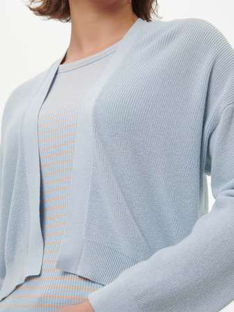 Strickjacke aus Bio-Baumwolle, 93 himmelblau