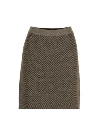 Strickrock aus Yakwolle, yak fischgrat