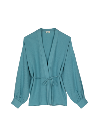 Blusenjacke aus Bio-Baumwolle, tourmaline