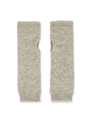 Strickstulpen aus Alpakawolle, grau melange