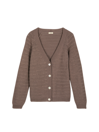 Strickjacke aus Bio-Baumwolle, mauve