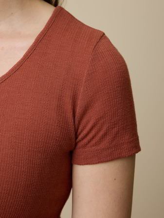 Kurzarmshirt, cranberry