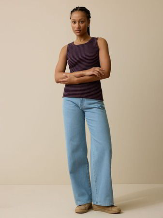 Top aus Bio Baumwolle, ringel aubergine