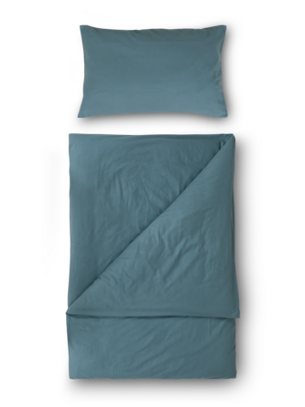 Deckenüberzug ILVA, blau, 100 % Baumwolle, Flanell, GOTS