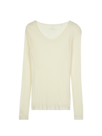 Langarmshirt aus Bio Wolle, natur