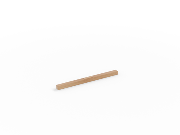 Regal Quintum Leiste für Endsteher, mit Logo, Buche