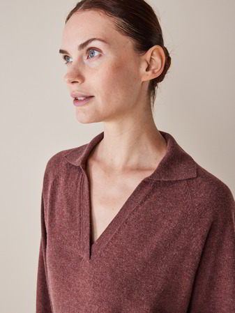 Pullover mit Kragen, Bio-Baumwolle-Alpaka, chocolat melange