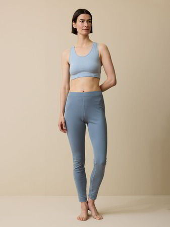 Yoga Bra aus Bio Baumwolle, kornblume