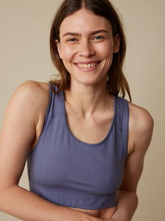 Sport BH aus Bio Baumwolle, heidelbeere