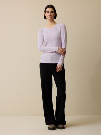 Langarmshirt aus Bio Wolle, orchidee