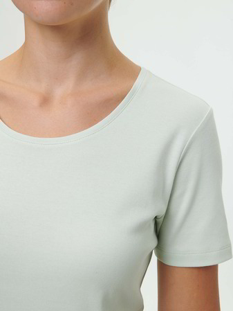 T-Shirt aus Bio-Baumwolle, pastell aqua