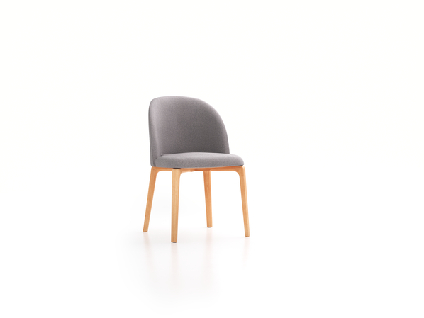 Stuhl Belmont ohne Armlehne 54X60/45X83/48 cm, mit Bezug, Wollstoff Stavang Kiesel (62), Buche