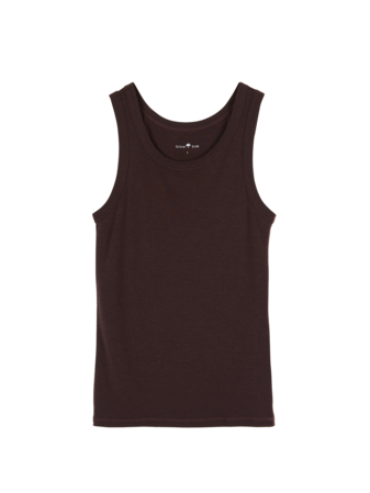 Top aus Bio Wolle, aubergine