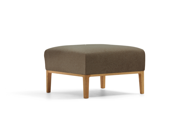 Hocker Lorea, Eiche, mit Bezug Wollstoff Stavang Torf